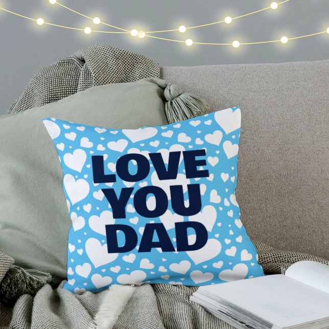 Coussin Amour personnalisé You Papa Fête des pères Bleu (Créateur téléchargé)