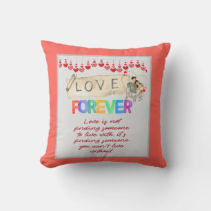 Coussin Amour pour toujours – Joyeuse Saint-Valentin