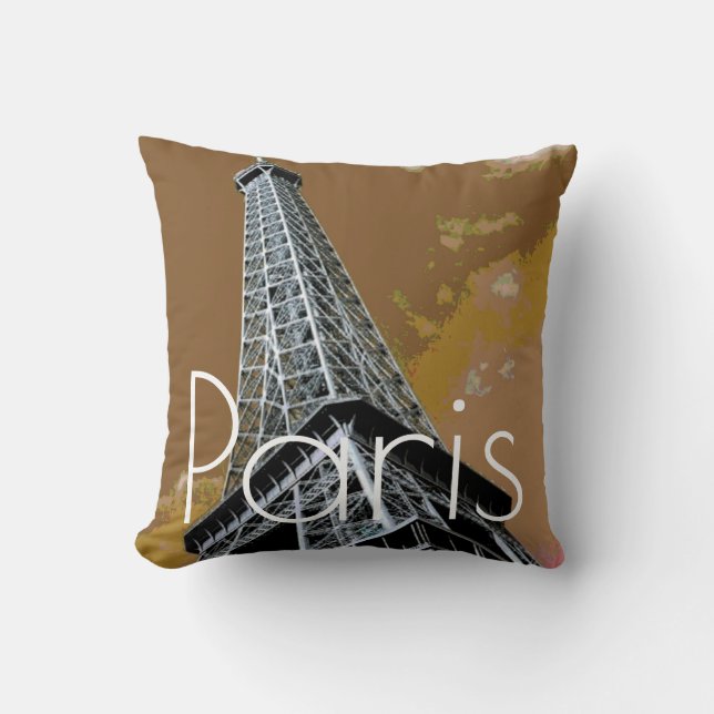 Coussin Amour & Romance Ville de Paris Tour Eiffel France (Recto)