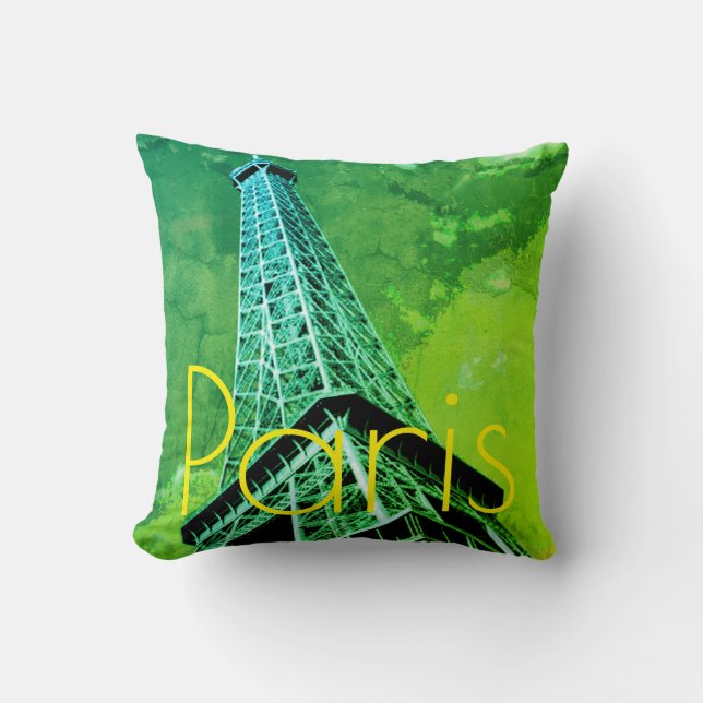 Coussin Amour & Romance Ville de Paris Tour Eiffel France (Recto)