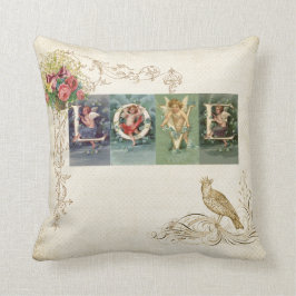 Coussin Amour victorien vintage