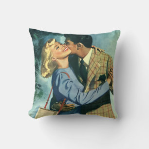 Coussin Amour vintage et romance, Danse de Noël