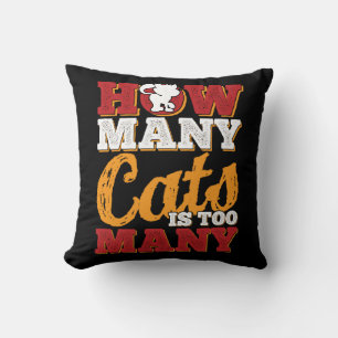 Coussin Amoureuse des chats Dame folle des chats Maman Pap