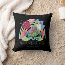 Amoureux de la nature Aquarelle Oiseau Fleurs Arc-