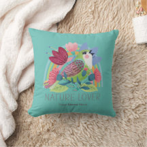 Amoureux de la nature Aquarelle Oiseau Fleurs Arc-