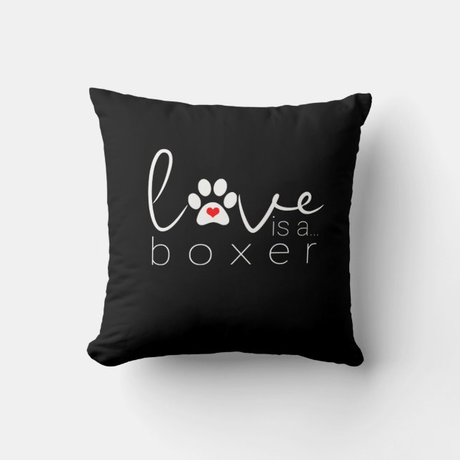 Coussin Amoureux de les chiens de boxe (Recto)