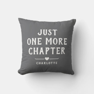 Coussin Amoureux de livres, juste un chapitre de plus, Rom