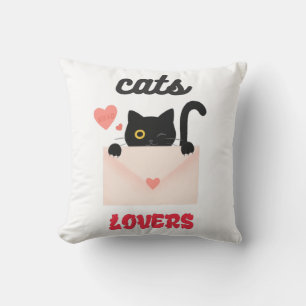 Coussin amoureux des chats