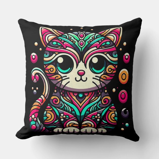 Coussin Amoureux des chats (Recto)