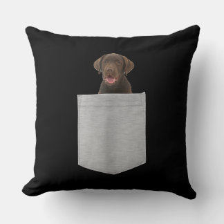 Coussin Amoureux des chiens | Chocolat Labrador Puppy in P