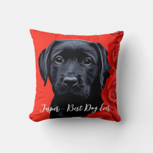 Coussin Amoureux des chiens moderne Personnalisé 2 Animaux