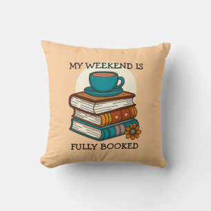 Coussin Amoureux des livres de week-end complètement réser