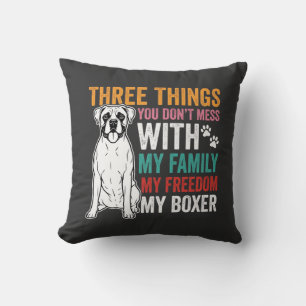 Coussin Amoureux du chien de la famille Boxer Freedom