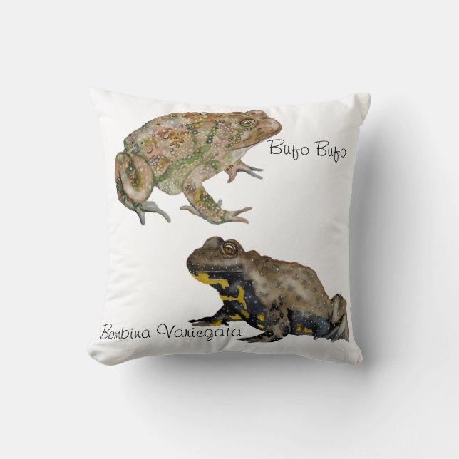 Coussin Amphibians, Reptiles & Insects Watercolor (Recto)