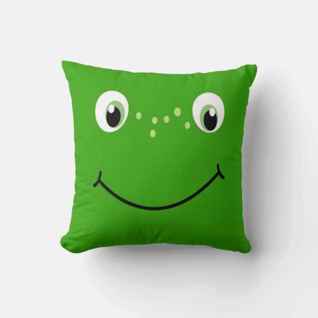 Coussin amphibien de la grenouille adorable pour e (Recto)