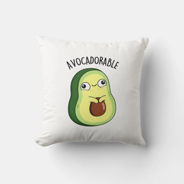 Coussin Amusant Avoc amusant Avocado Pun (Recto)