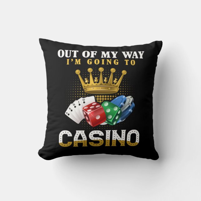 Coussin Amusant Casino Poker Jackpot Lover (Recto)