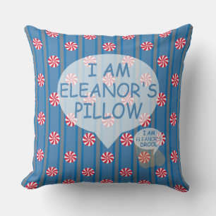 Coussin Amusant et fantaisie Bleu Noël Peppermenthe Bonbon