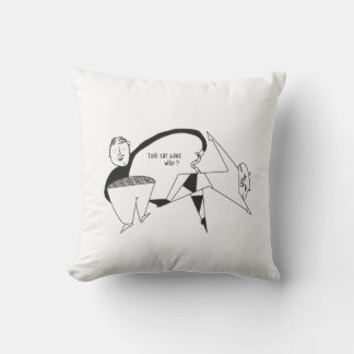 Coussin Amusant mode de vie de chat sweatshirt amusant