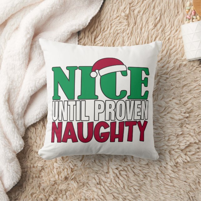 Coussin Amusant Nice Jusqu'À La Plaisanterie De Noël Naugh (Couverture)