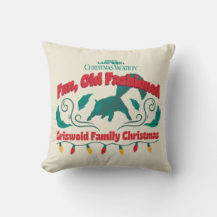 Coussin Amusant, vieux style Griswold Noël de famille