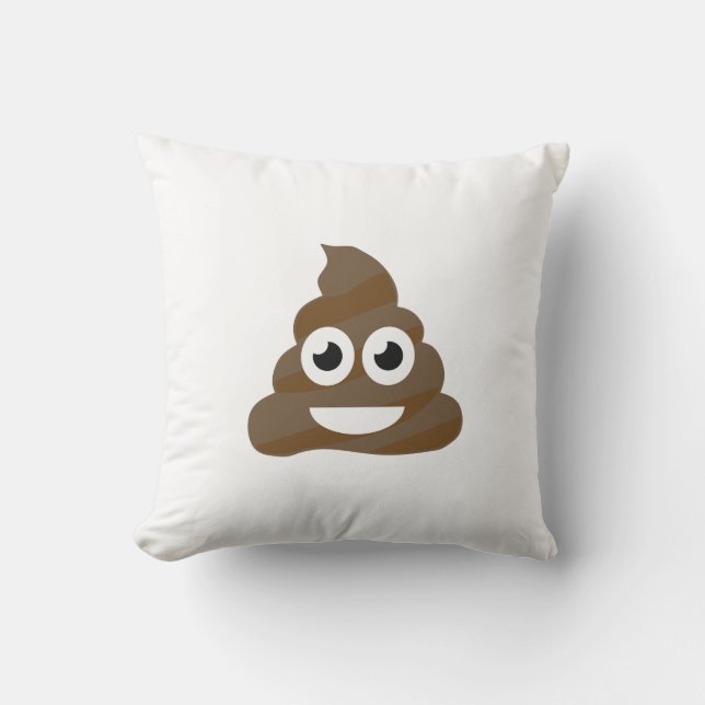 Coussin Amusante petite poop Emoji (Recto)