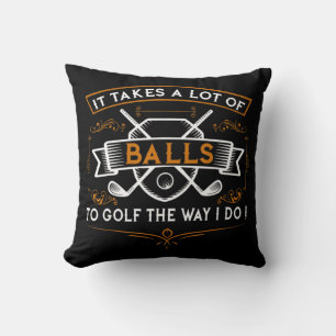 Coussin Amusants Golf Il prend Balls Xmas Idée cadeau pour
