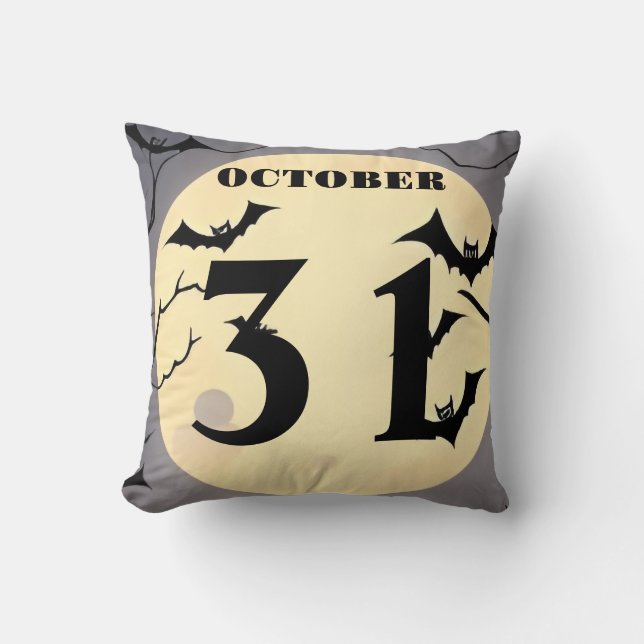 Coussin Amusants Halloween 31 octobre (Recto)
