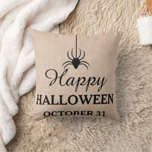 Coussin Amusants Halloween heureux 31 Octobre Araignée