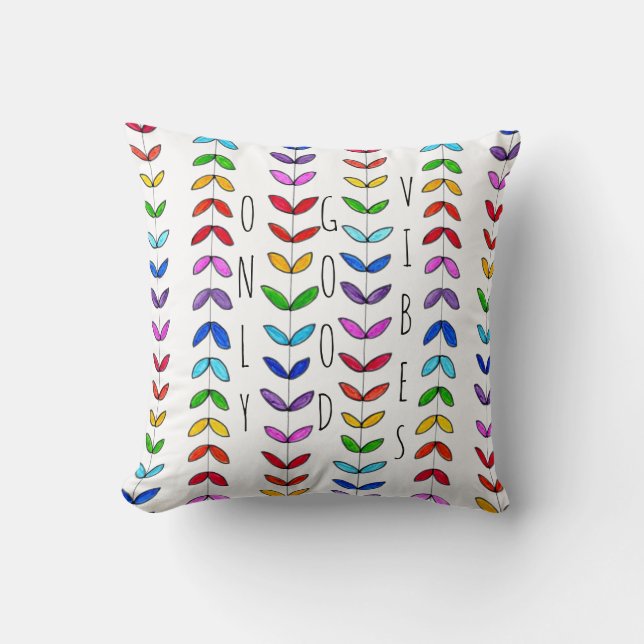 Coussin Amusants, Whimsical et coloré Feuilles Jouer l'ore (Recto)