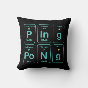 Coussin Amusement de ping-pong de table périodique