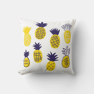 Coussin Ananas abstrait coloré et minimaliste dans la bal