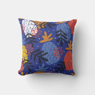 Coussin Ananas Abstrait Feuille Vintage Motif