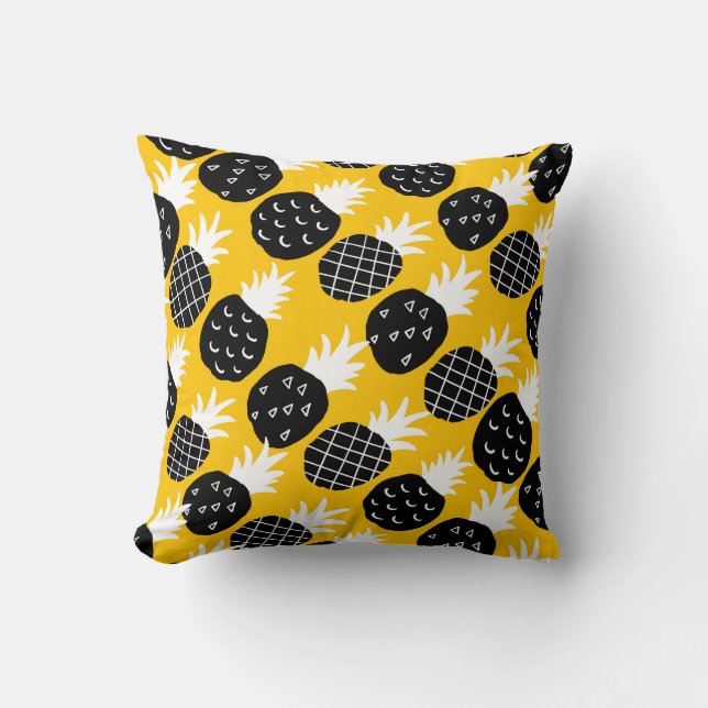 Coussin Ananas noir (Recto)