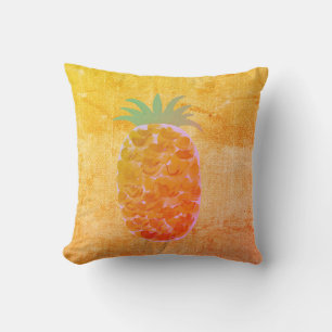 Coussin Ananas peint avec une tonalité terreuse mignonne