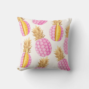Coussin Ananas rose : Haut Détaillé Vintage