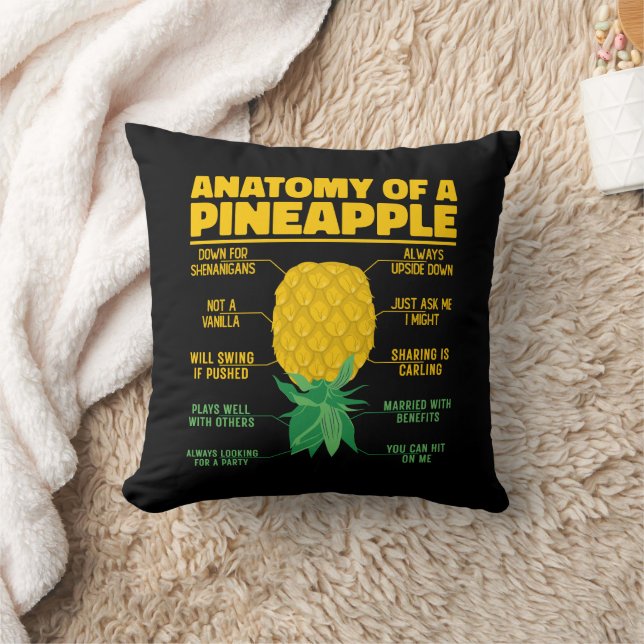 Coussin Anatomie D'Un Ananas Drôle Amateurs D'Ananas Cool (Couverture)