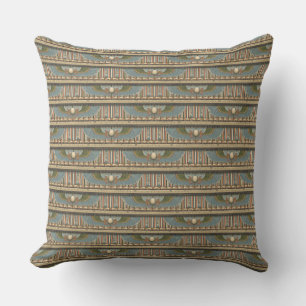 Coussin Ancien Motif égyptien Scarab et Hiéroglyphe