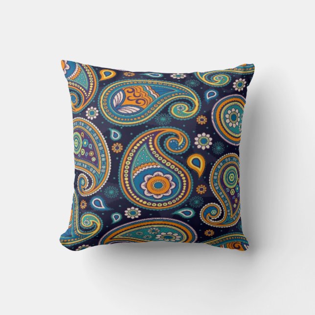 Coussin Ancien Oreillère De Paisley Pour Canapé-Lit (Recto)
