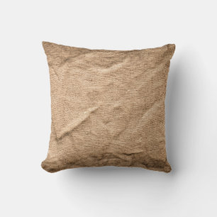 Coussin Ancien tissu brun : arrière - plan texturé.