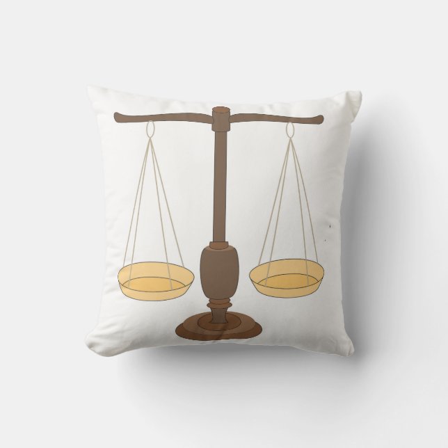 Coussin Ancienne échelle de pesage ou poutre de balance (Recto)