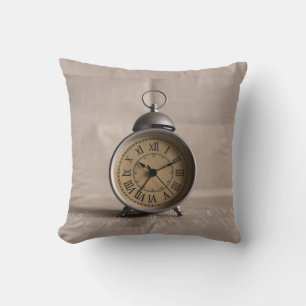 Coussin Ancienne horloge d'alarme réversible