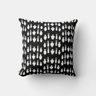 Coussin Ancient Greek Vases Jars Pattern Throw Pillow