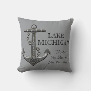 Coussin Ancrage de pirate nautique en détresse du lac Mich