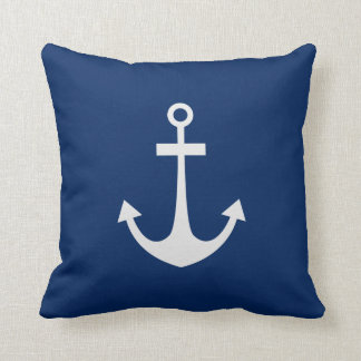 Coussin Ancre bleue marine