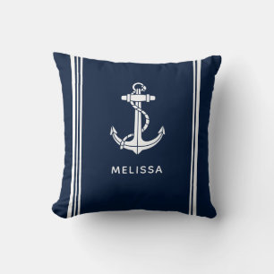 Coussin Ancre de bateau coutume nautique