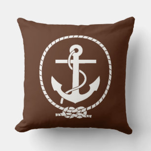 Coussin Ancre nautique classique élégante et cool