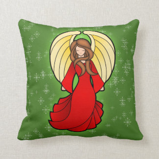 Coussin Ange en verre souillé de Noël