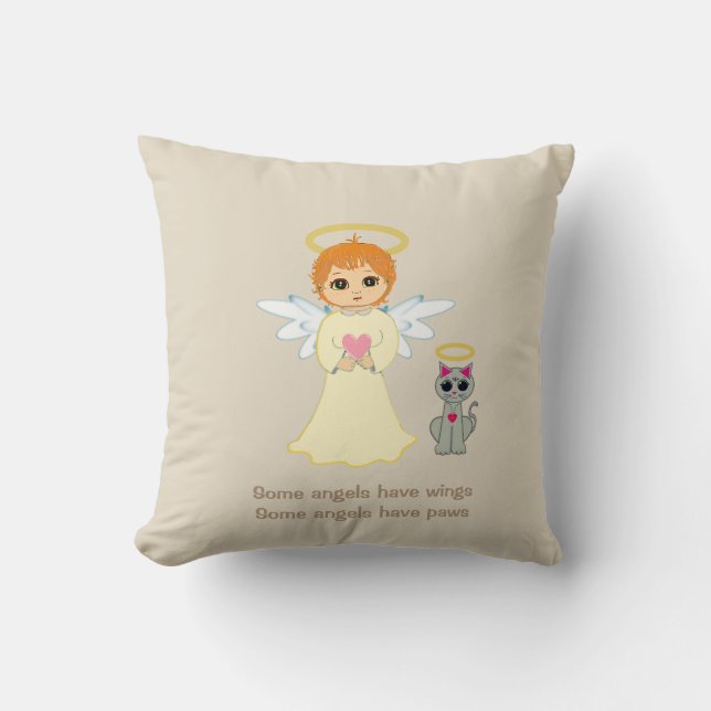 Coussin Ange Mignon de Mode (Recto)