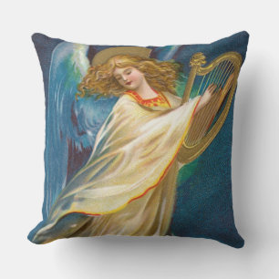 Coussin Angel Jouant De La Musique Sur Une Harpe